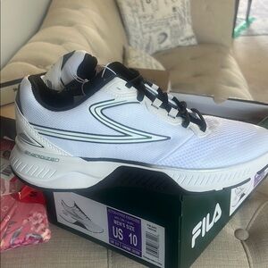 Fila White and Black Men's Sneakers